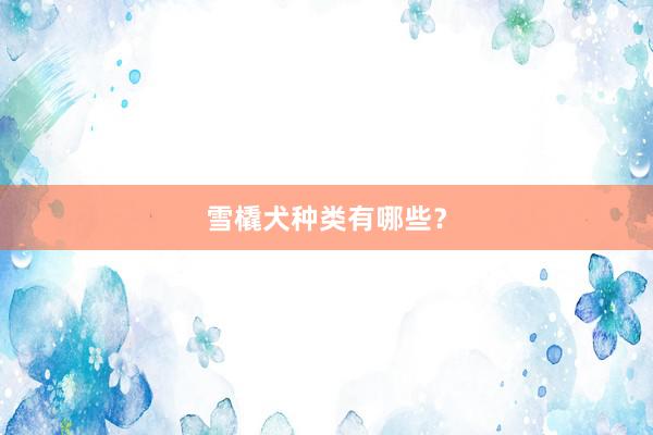雪橇犬种类有哪些？